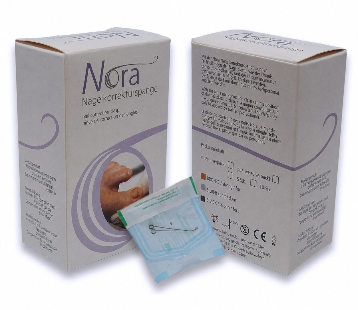 Produktbild Iseite NORA Nagelkorrekturspange mit steriler Einzelverpackung