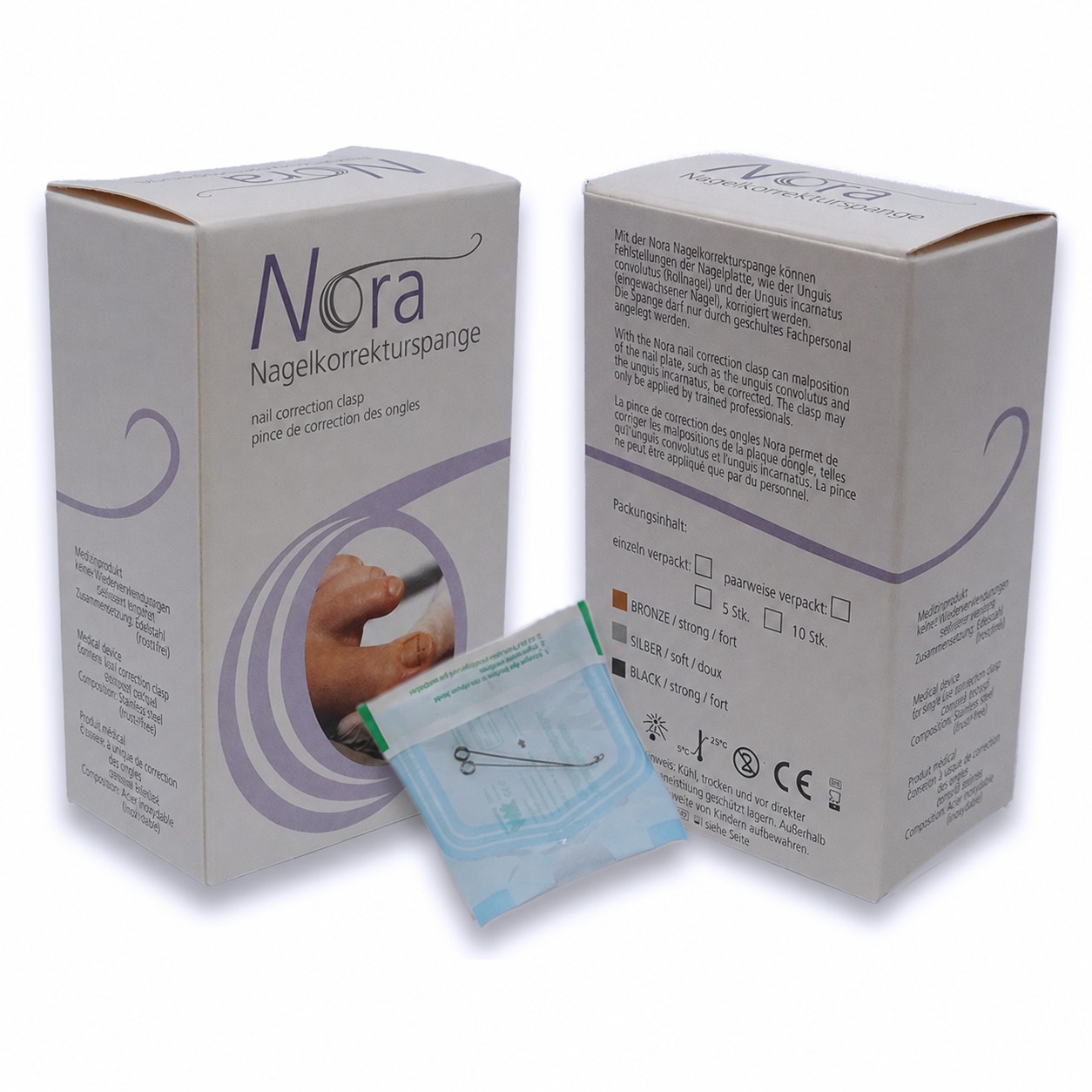 NORA Nagelkorrekturspange mit steriler Einzelverpackung